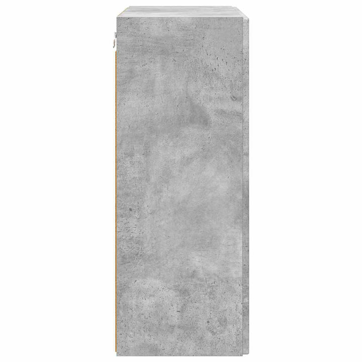 TV vægskab Beton Grå 59,5 x 31 x 80 cm Konstrueret træ