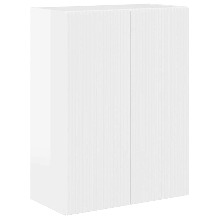 TV vægskab Høj gloss hvid 59,5 x 31 x 80 cm Konstrueret træ