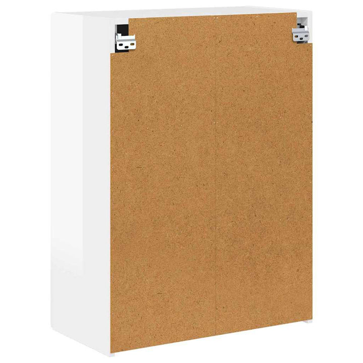 TV vægskab Høj gloss hvid 59,5 x 31 x 80 cm Konstrueret træ