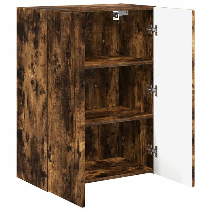 TV vægskab Røget eg 59,5 x 31 x 80 cm Konstrueret træ
