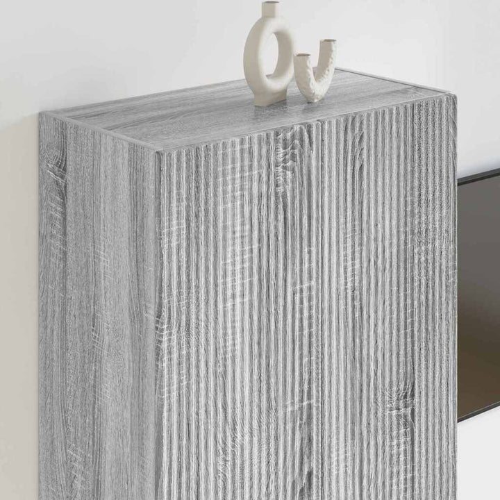 TV vægskab Grå Sonoma 59,5 x 31 x 80 cm Konstrueret træ