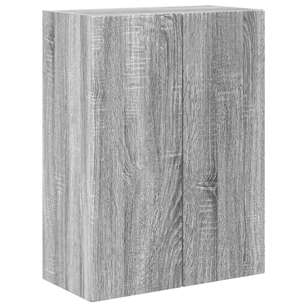 TV vægskab Grå Sonoma 59,5 x 31 x 80 cm Konstrueret træ