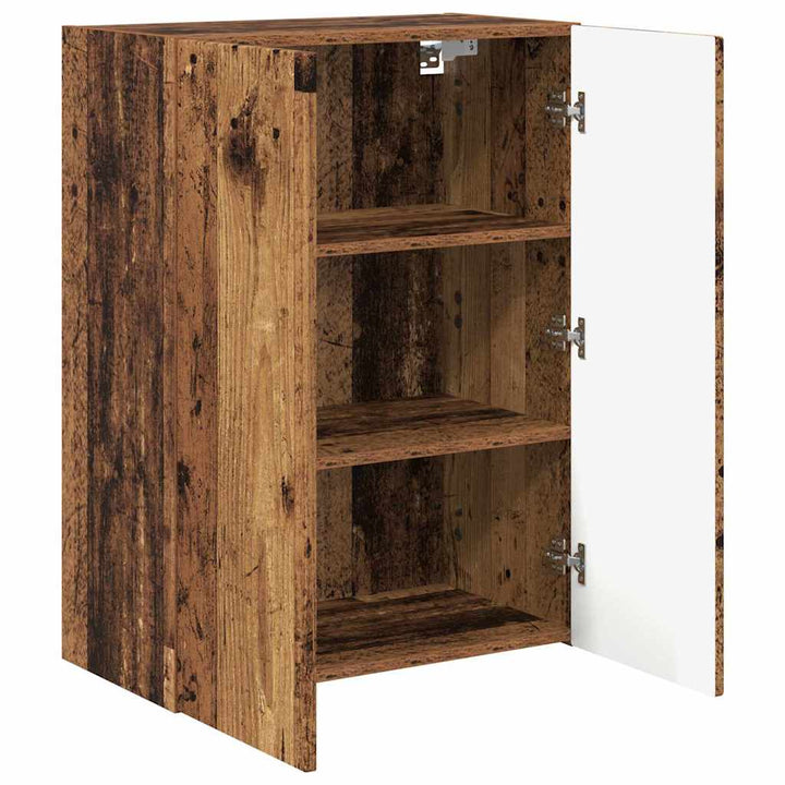 TV vægskab Gammelt træ 59,5 x 31 x 80 cm Konstrueret træ