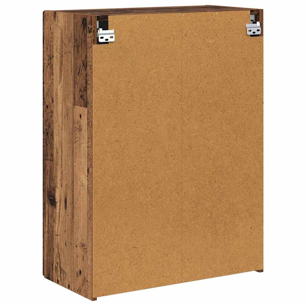TV vægskab Gammelt træ 59,5 x 31 x 80 cm Konstrueret træ
