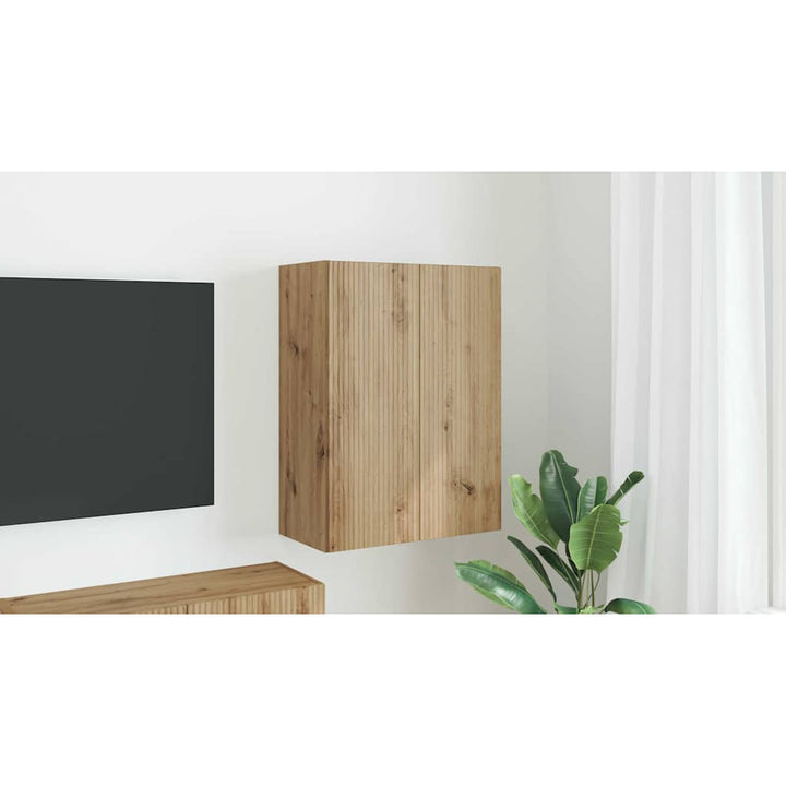 TV vægskab Artisan Egetræ 59,5 x 31 x 80 cm Konstrueret træ