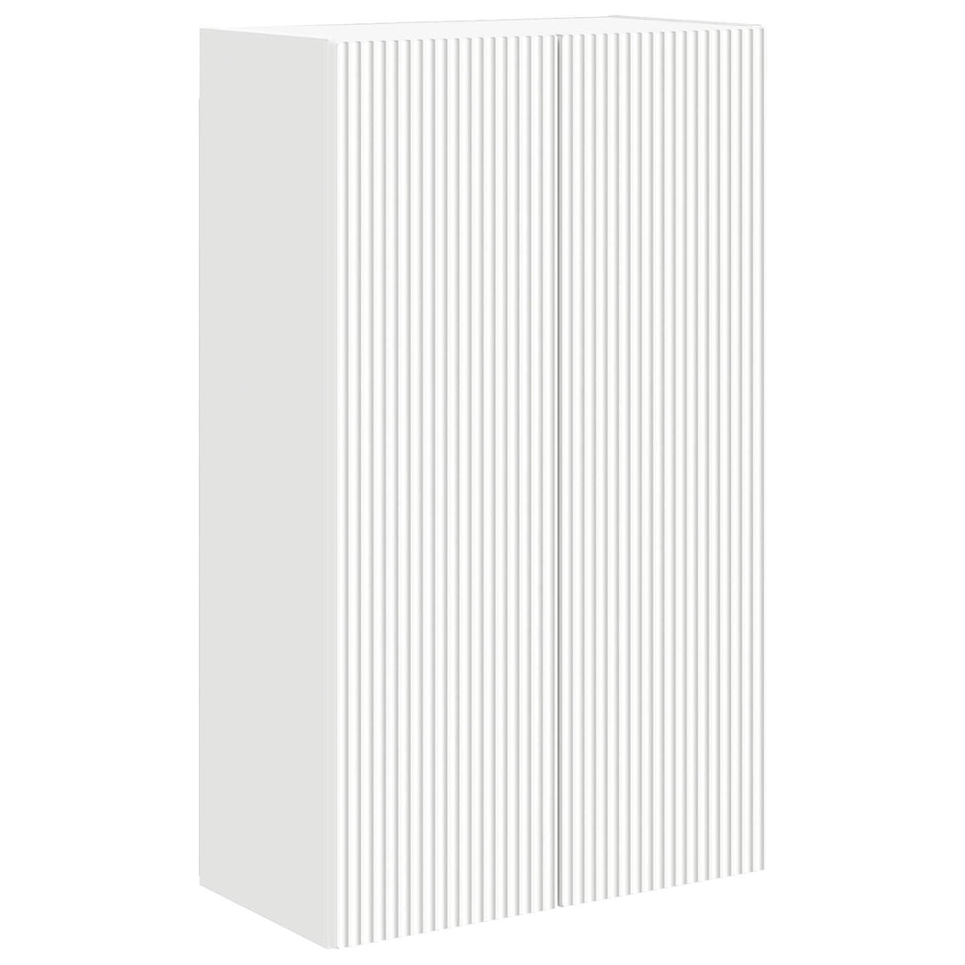 TV vægskab Vægmonteret Hvid 59,5 x 31 x 100 cm Konstrueret træ