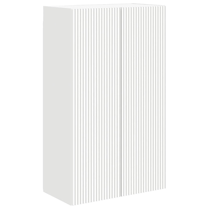 TV vægskab Vægmonteret Hvid 59,5 x 31 x 100 cm Konstrueret træ
