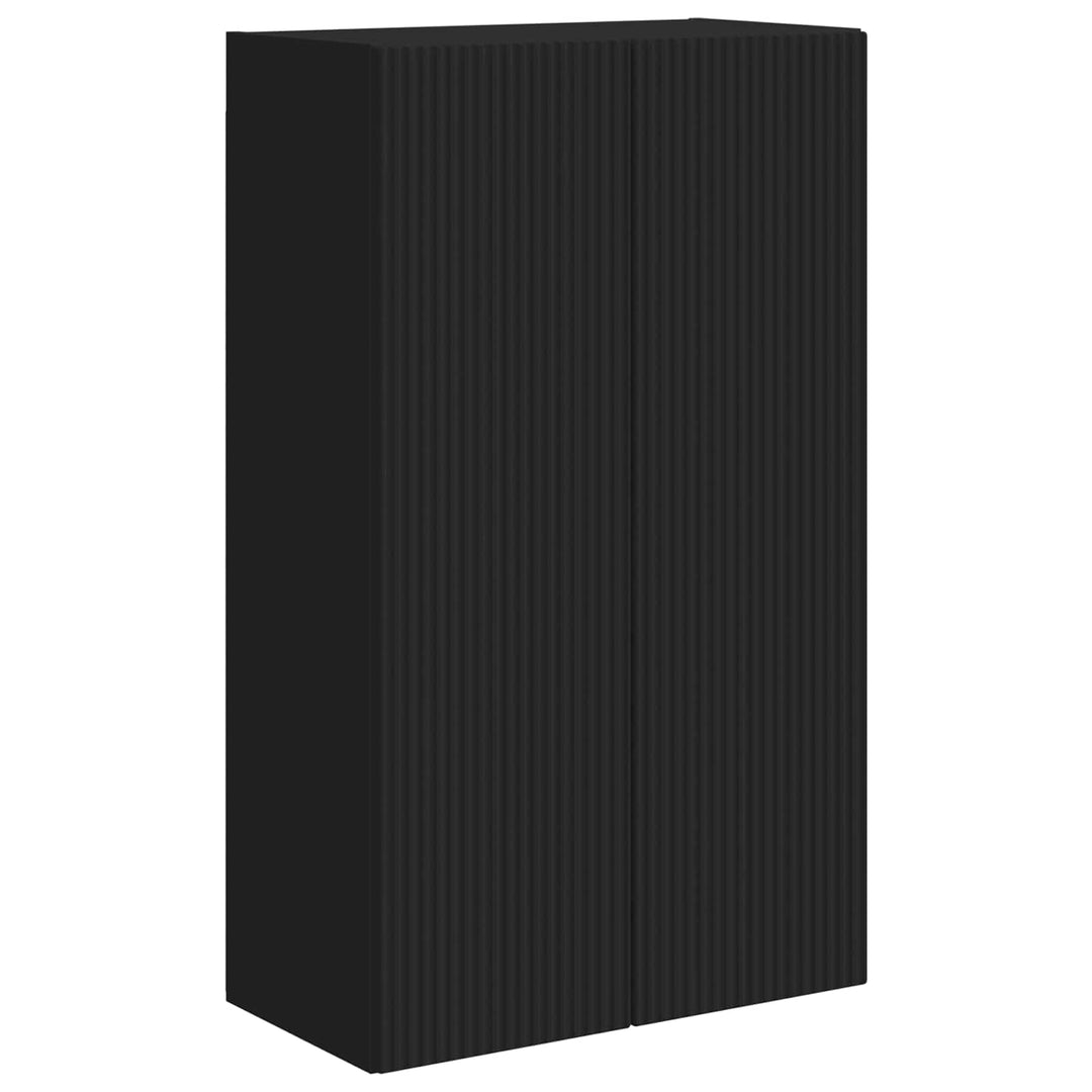 TV vægskab Vægmonteret Sort 59,5 x 31 x 100 cm Konstrueret træ