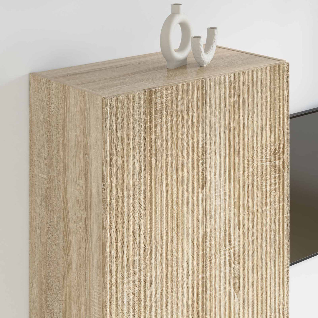 TV vægskab Sonoma eg 59,5 x 31 x 100 cm Konstrueret træ
