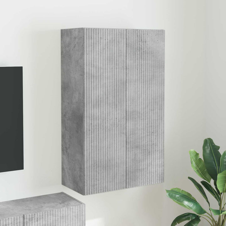 TV vægskab Beton Grå 59,5 x 31 x 100 cm Konstrueret træ