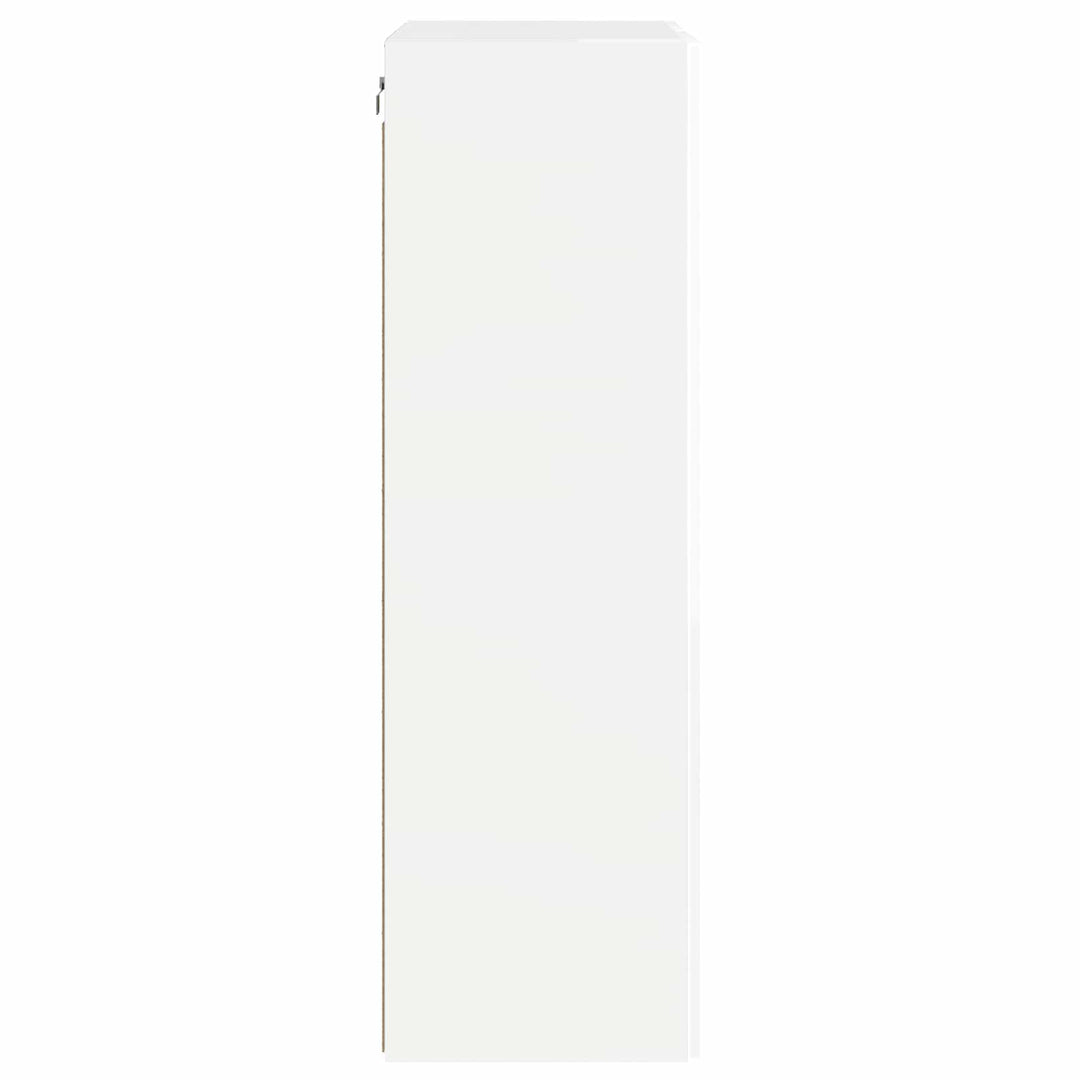 TV vægskab Høj gloss hvid 59,5 x 31 x 100 cm Konstrueret træ