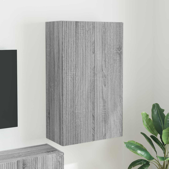 TV vægskab Grå Sonoma 59,5 x 31 x 100 cm Konstrueret træ