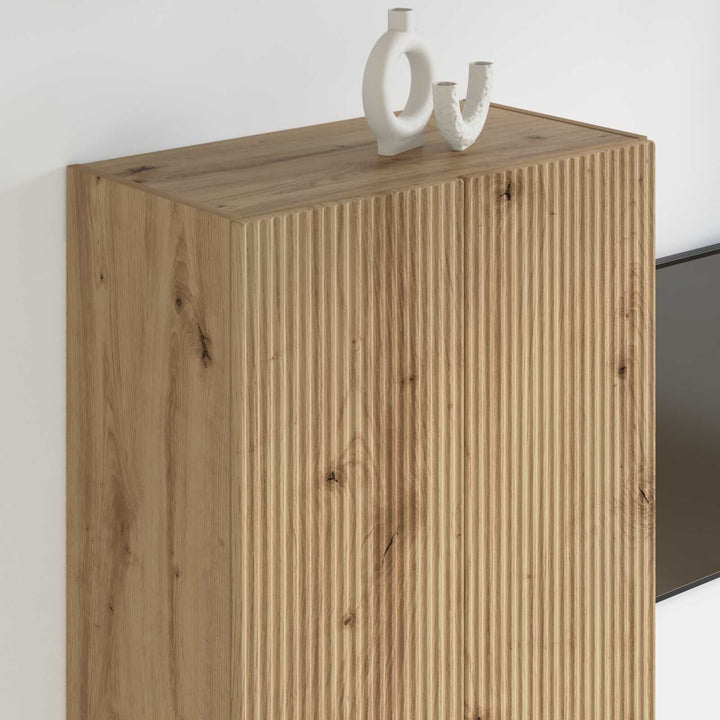 TV vægskab Artisan Egetræ 59,5 x 31 x 100 cm Konstrueret træ