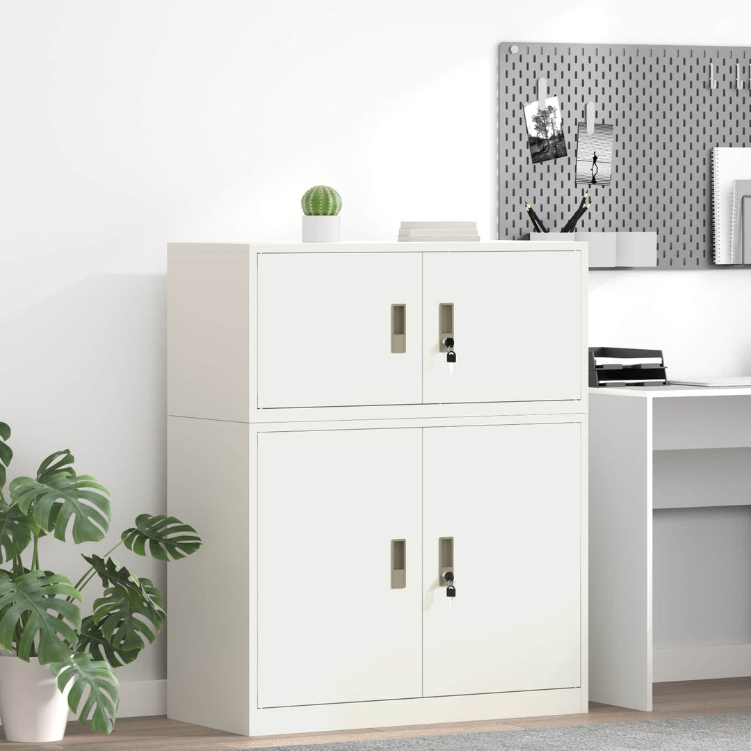 Opbevaringsskab Hvid 90 x 40 x 40 cm Stål