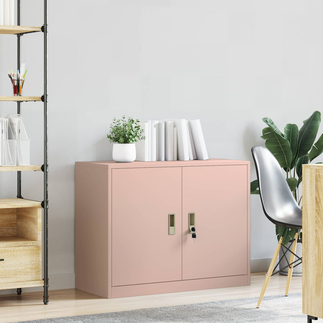 Opbevaringsskab Lyserød 90 x 40 x 70 cm Stål
