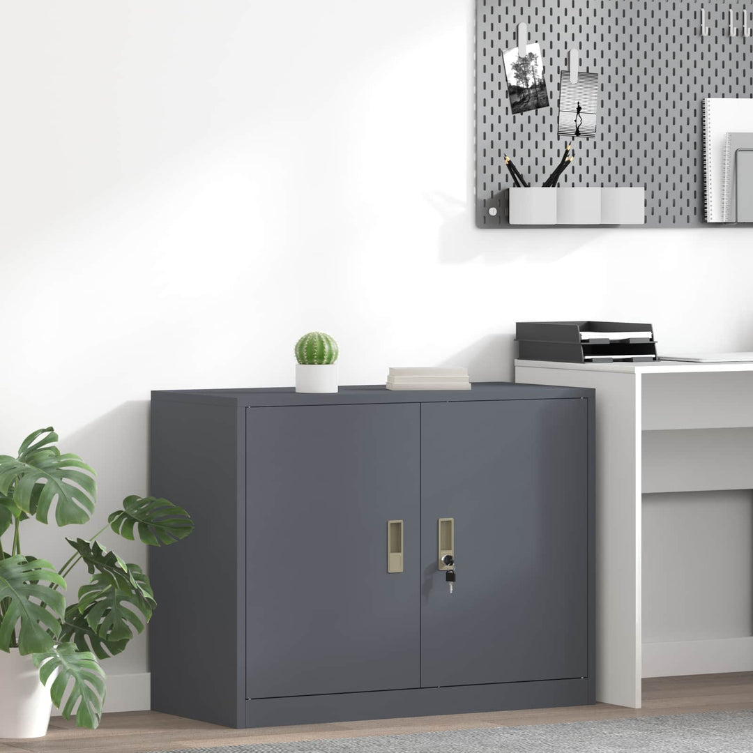 Opbevaringsskab Antracit 90 x 40 x 70 cm Stål