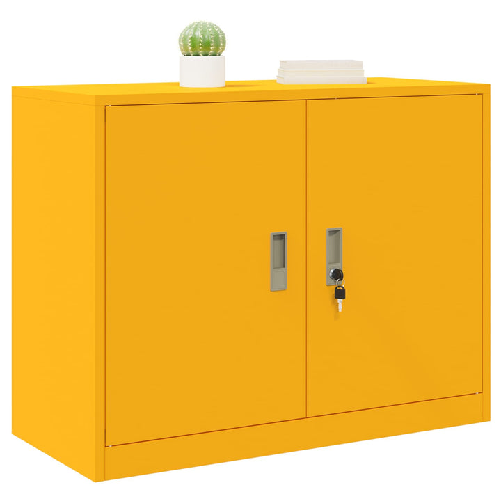 Opbevaringsskab Sennepsgul 90 x 40 x 70 cm Stål