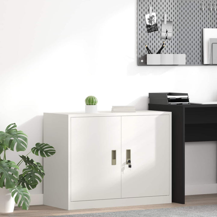 Opbevaringsskab Hvid 90 x 40 x 70 cm Stål