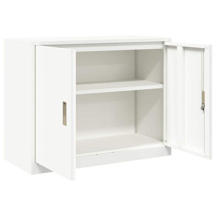 Opbevaringsskab Hvid 90 x 40 x 70 cm Stål