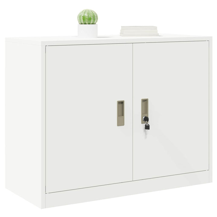 Opbevaringsskab Hvid 90 x 40 x 70 cm Stål
