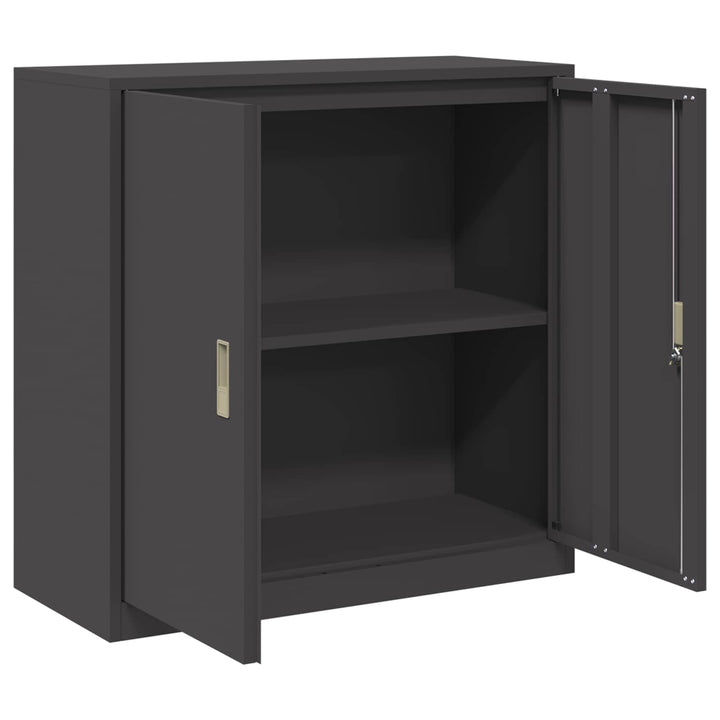 Opbevaringsskab Sort 90 x 40 x 90 cm Stål