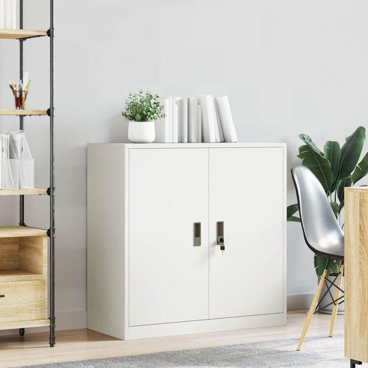 Opbevaringsskab Hvid 90 x 40 x 90 cm Stål