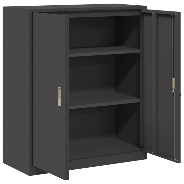 Opbevaringsskab Sort 90 x 40 x 105 cm Stål