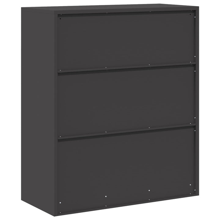 Opbevaringsskab Sort 90 x 40 x 105 cm Stål