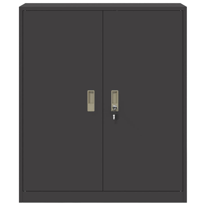 Opbevaringsskab Sort 90 x 40 x 105 cm Stål
