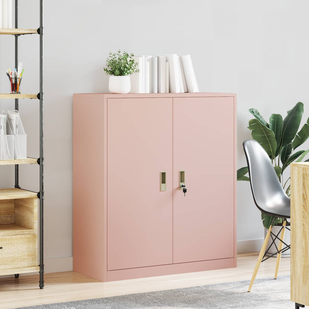 Opbevaringsskab Lyserød 90 x 40 x 105 cm Stål