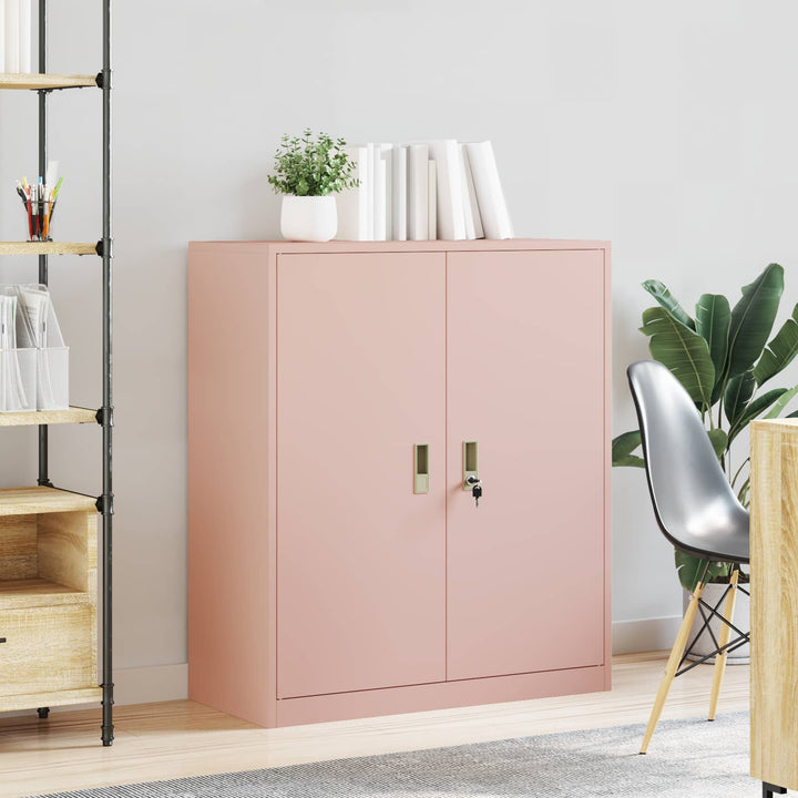 Opbevaringsskab Lyserød 90 x 40 x 105 cm Stål