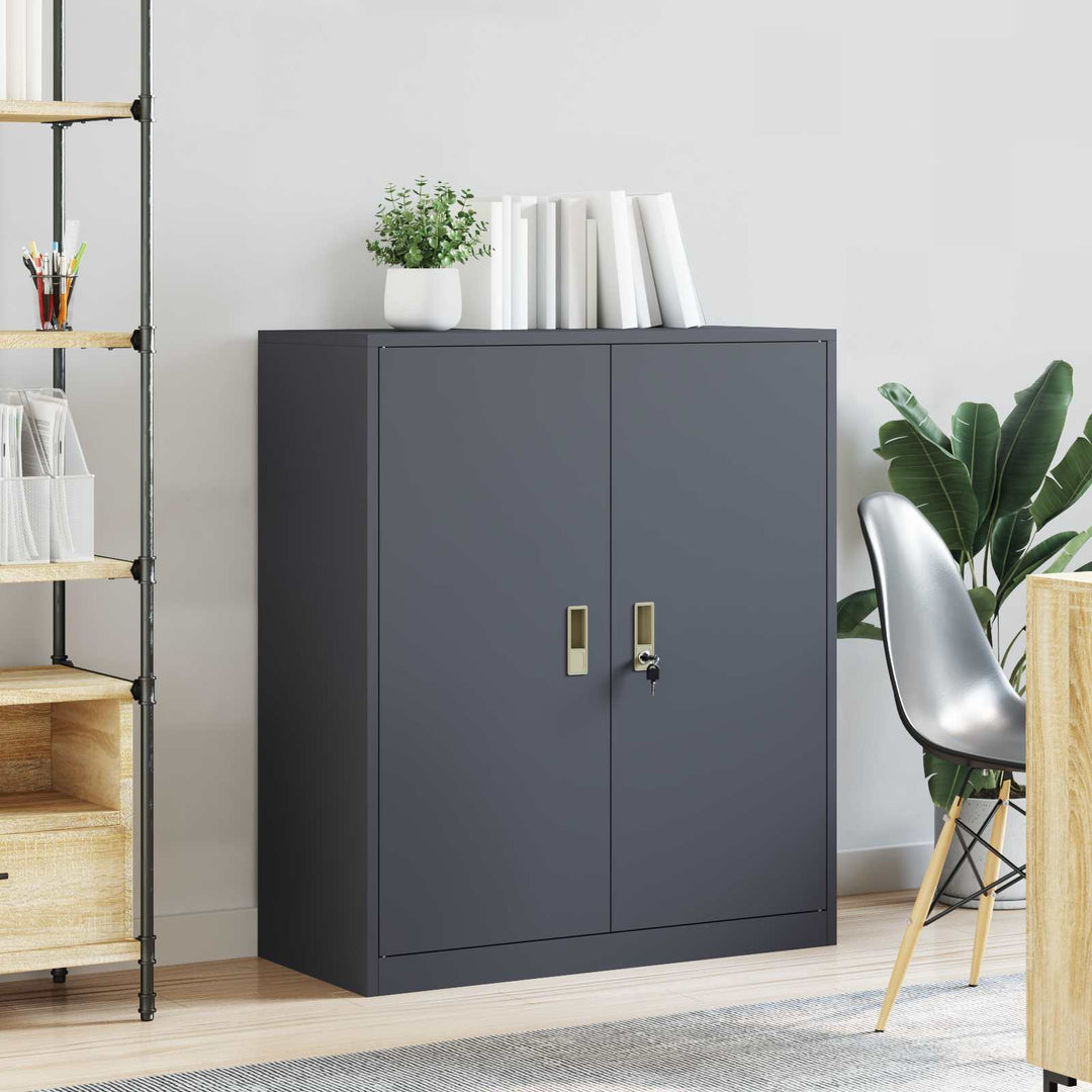 Opbevaringsskab Antracit 90 x 40 x 105 cm Stål