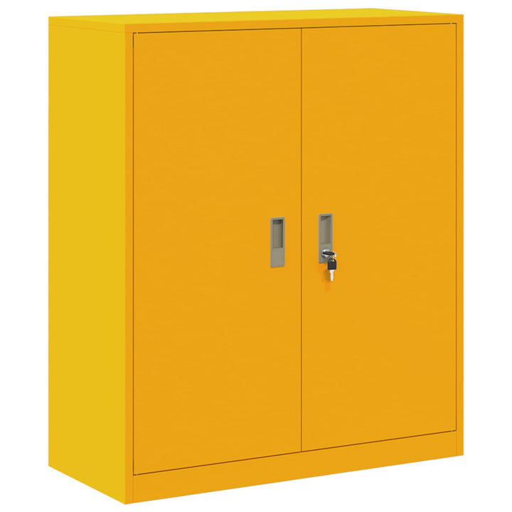 Opbevaringsskab Sennepsgul 90 x 40 x 105 cm Stål