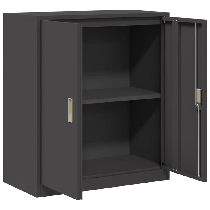 Opbevaringsskab Sort 80 x 40 x 90 cm Stål