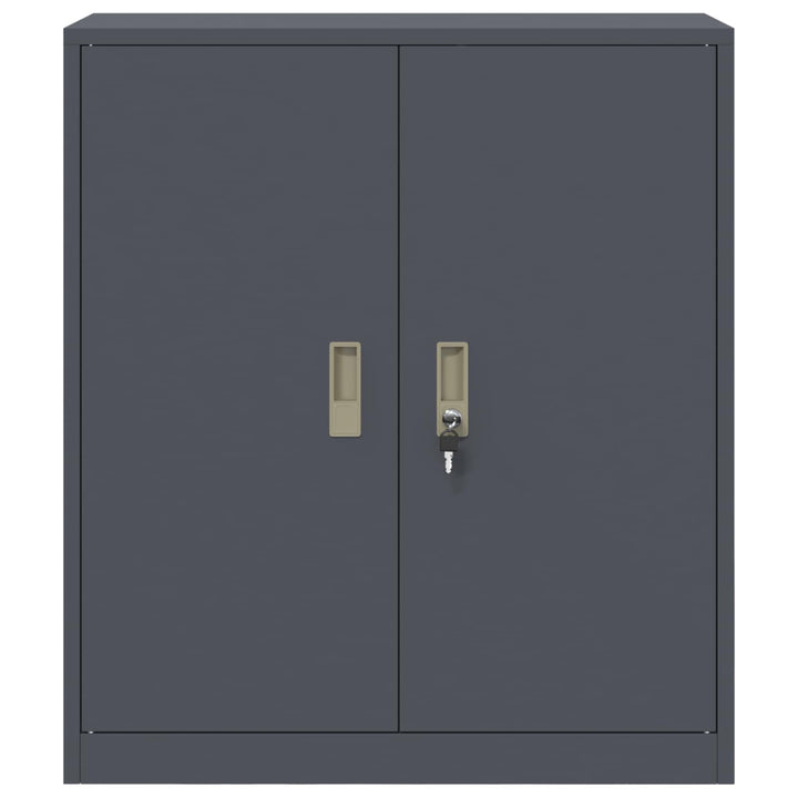Opbevaringsskab Antracit 80 x 40 x 90 cm Stål