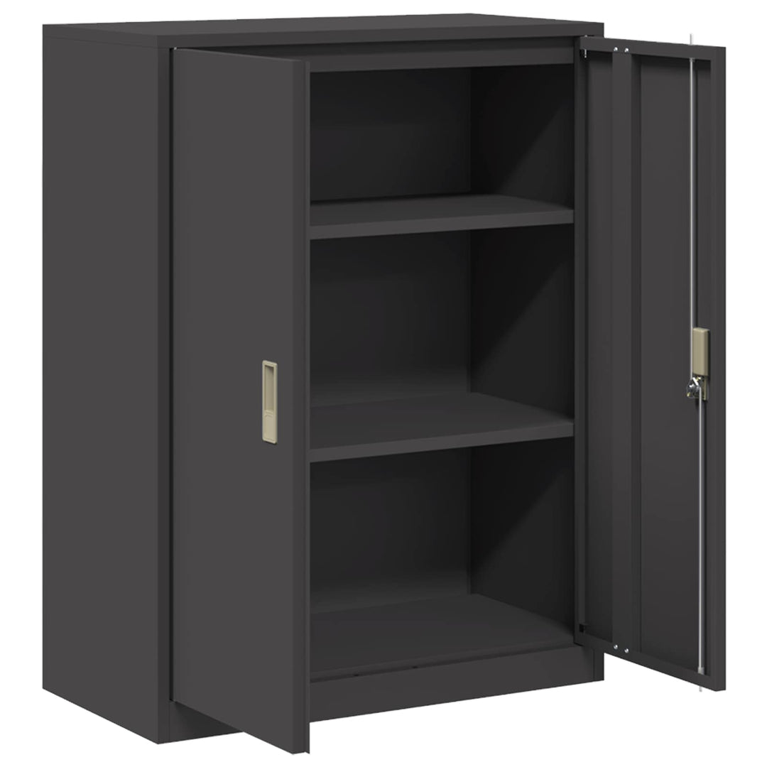 Opbevaringsskab Sort 80 x 40 x 105 cm Stål