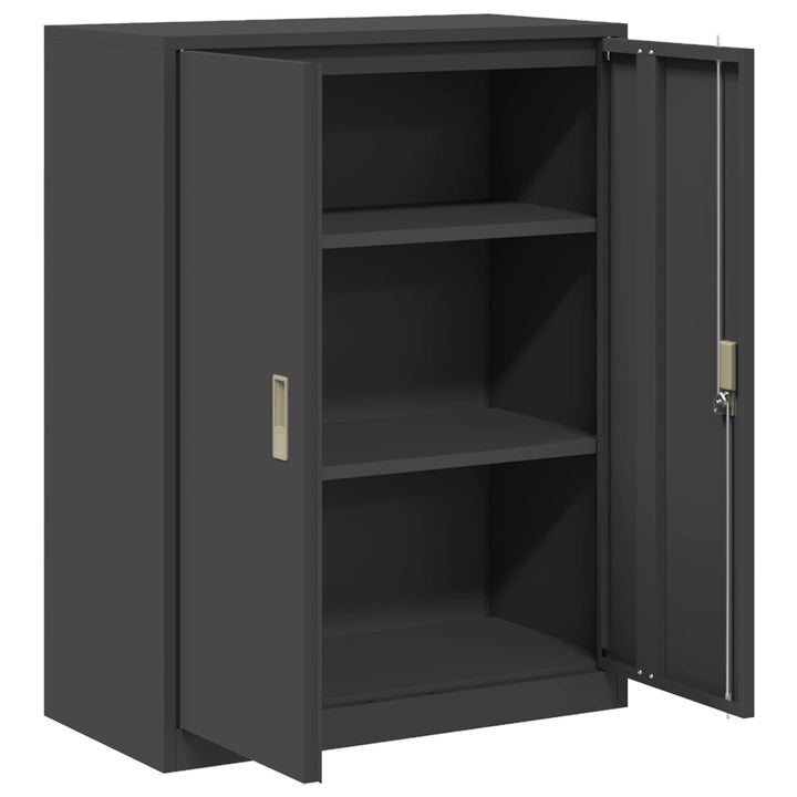 Opbevaringsskab Sort 80 x 40 x 105 cm Stål