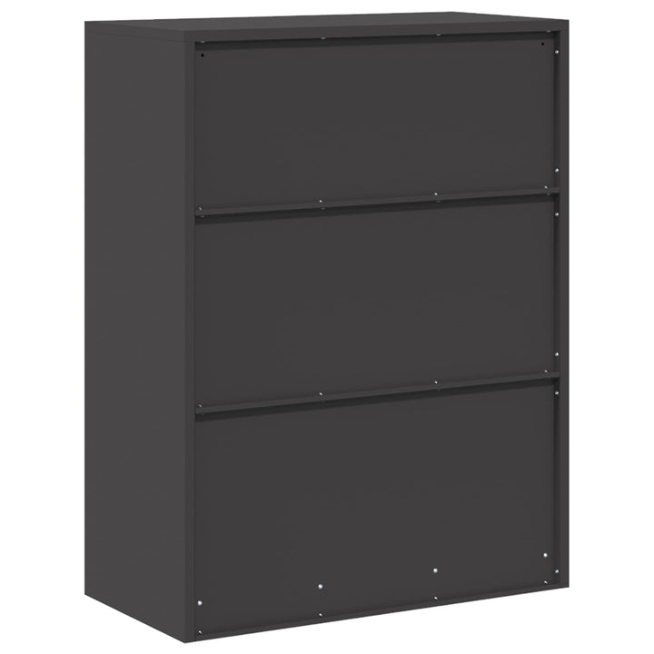 Opbevaringsskab Sort 80 x 40 x 105 cm Stål
