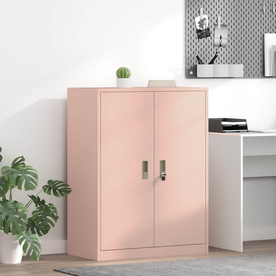 Opbevaringsskab Lyserød 80 x 40 x 105 cm Stål