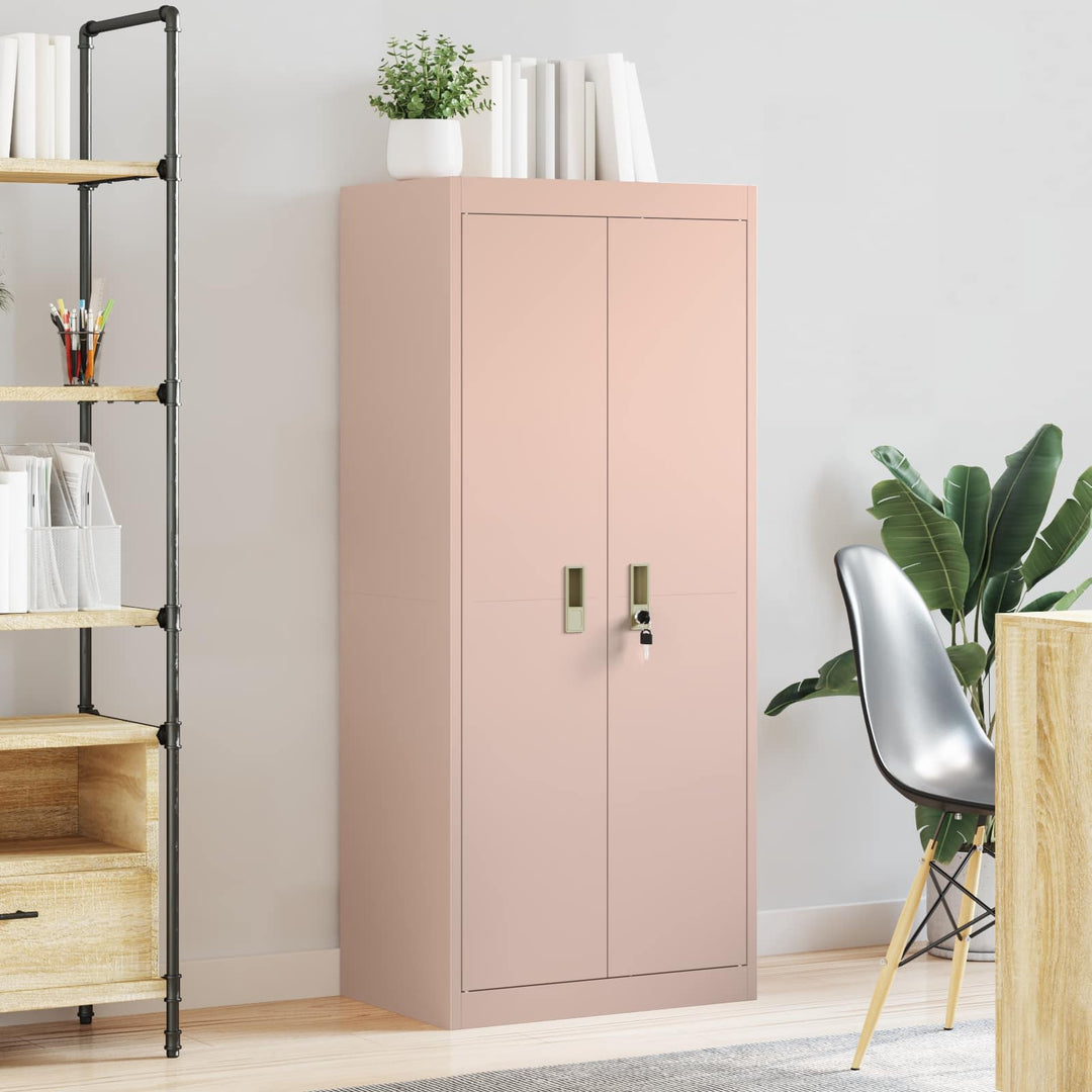 Opbevaringsskab Lyserød 60 x 40 x 140 cm Stål