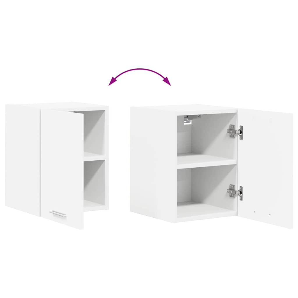 Hængeskab med dør 2 pcs Hvid 30 x 31 x 40 cm Konstrueret træ