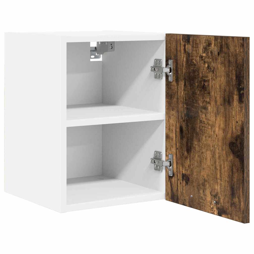 Hængeskab med opbevaring 2 pcs Røget Eg og Hvid 30 x 31 x 40 cm