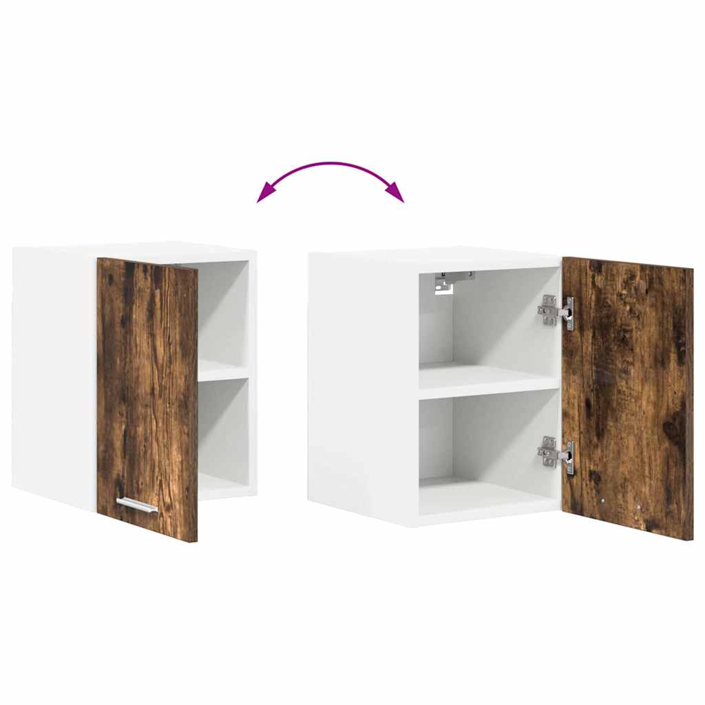 Hængeskab med opbevaring 2 pcs Røget Eg og Hvid 30 x 31 x 40 cm