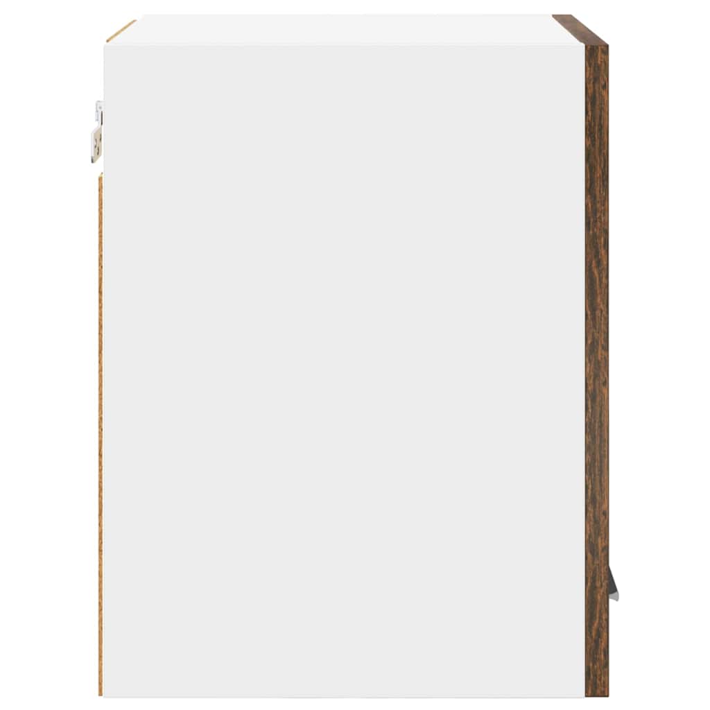 Hængeskab med opbevaring 2 pcs Røget Eg og Hvid 30 x 31 x 40 cm