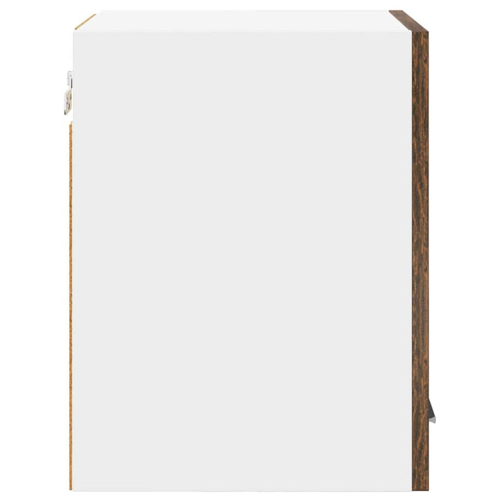 Hængeskab med opbevaring 2 pcs Røget Eg og Hvid 30 x 31 x 40 cm