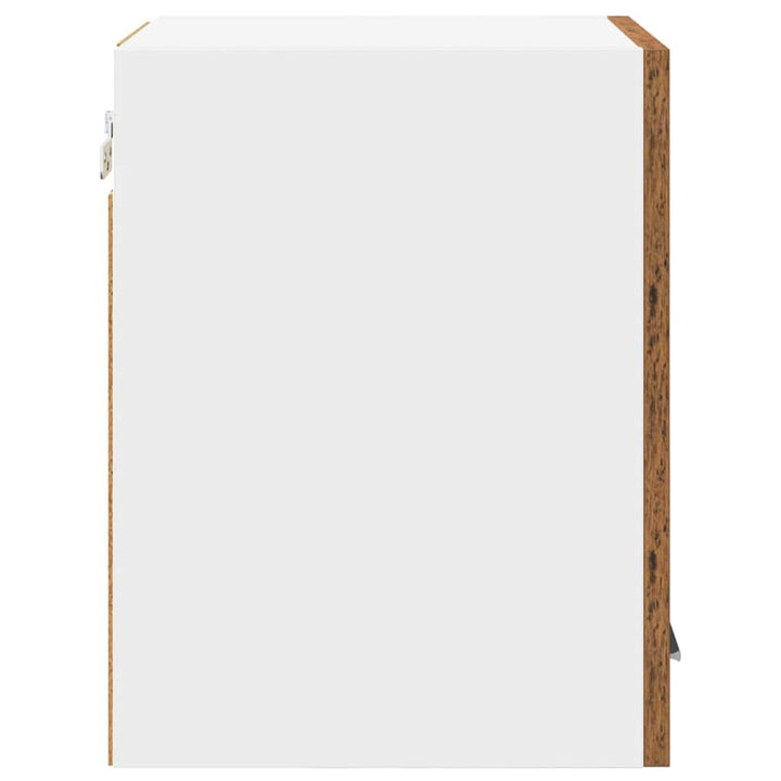Hængeskab med dør 2 pcs Gammelt træ og Hvid 30 x 31 x 40 cm
