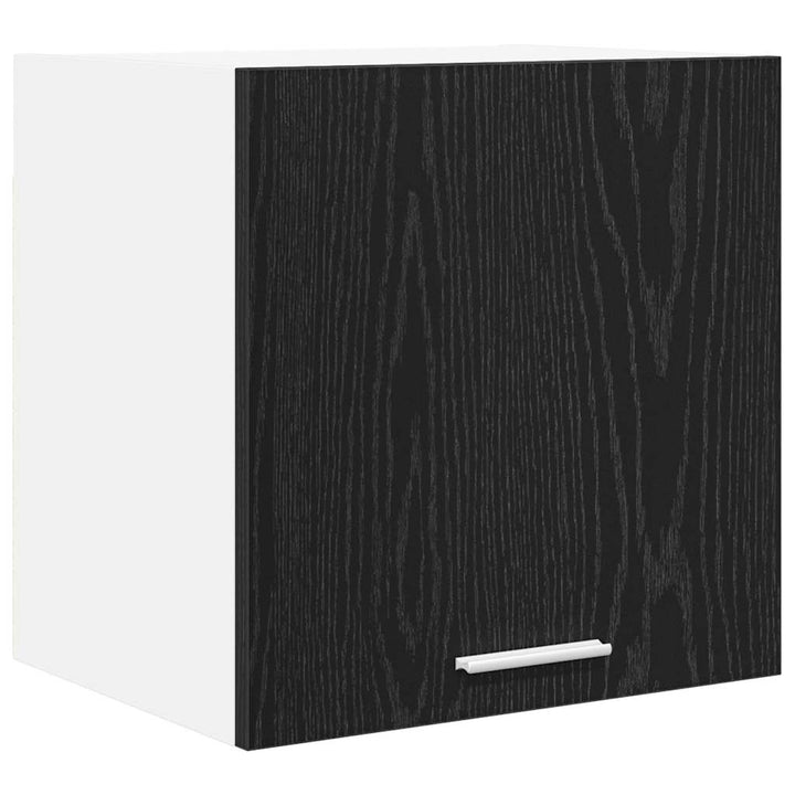 Hængeskab 2 pcs Sort Eg og Hvid 40 x 31 x 40 cm Konstrueret træ