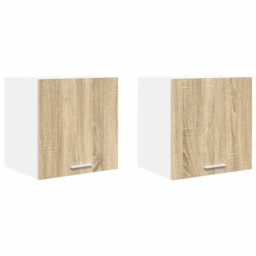 Hængeskab med dør Riga 2 pcs Sonoma Eg og Hvid 40 x 31 x 40 cm