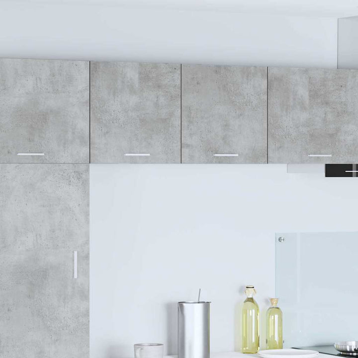 Hængeskab med dør 2 pcs Beton grå og hvid 40 x 31 x 40 cm