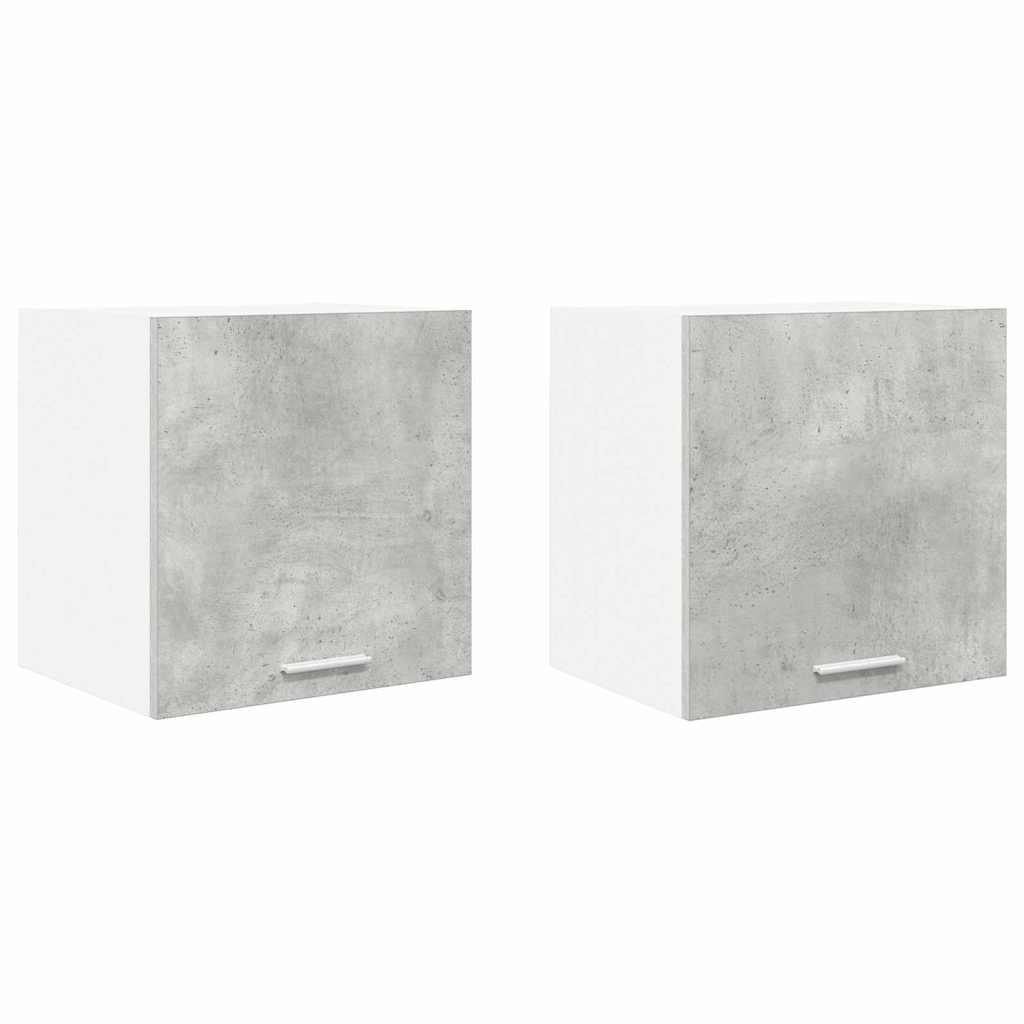 Hængeskab med dør 2 pcs Beton grå og hvid 40 x 31 x 40 cm